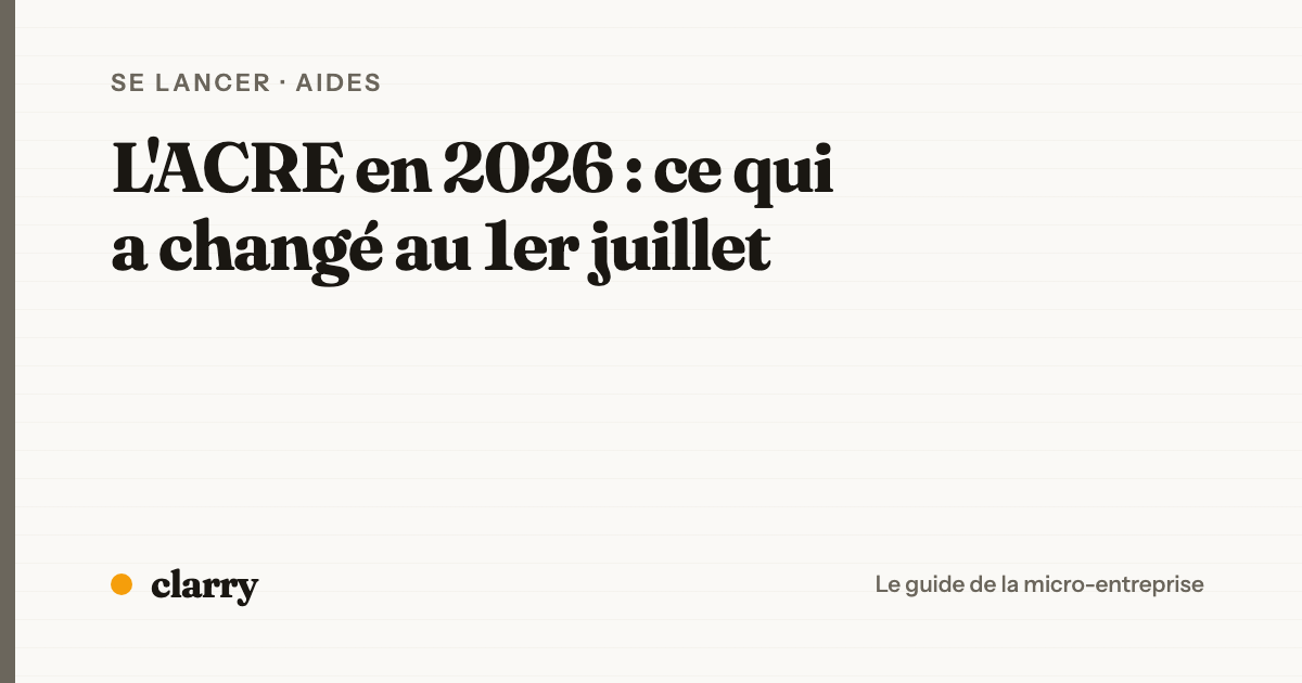 L'ACRE en 2026 : 25 % au lieu de 50 %, et 60 jours pour la demander