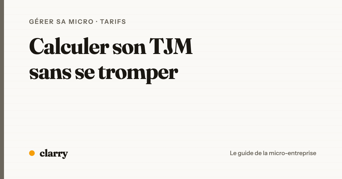 Méthode de calcul du taux journalier moyen en micro-entreprise
