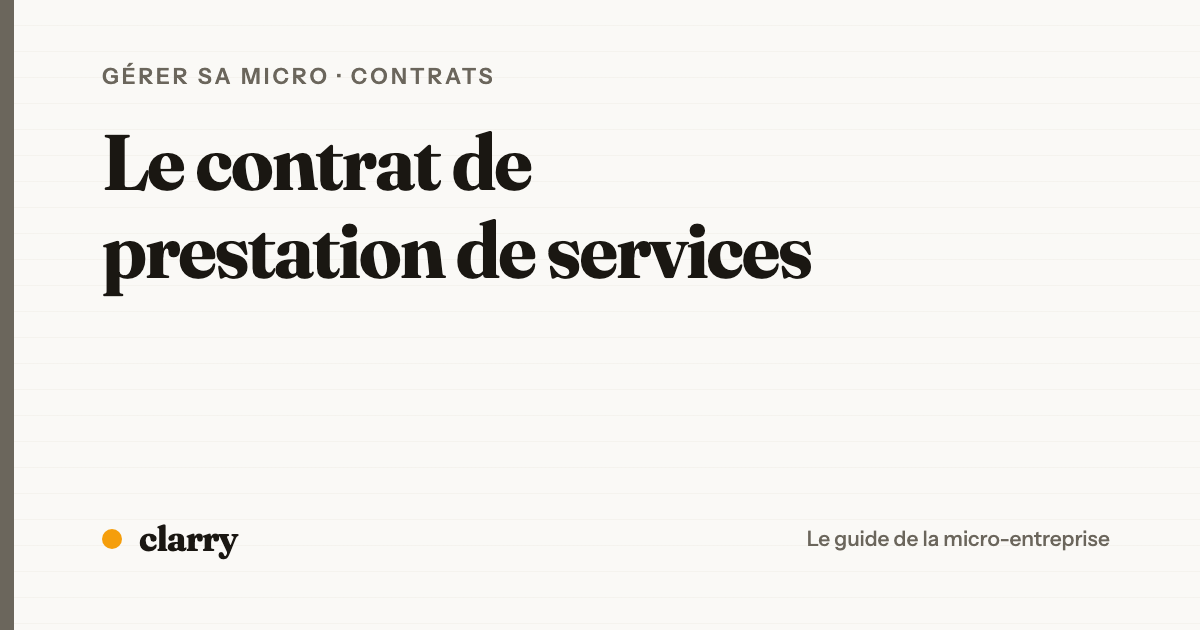 Les clauses essentielles d'un contrat de prestation de services en micro-entreprise