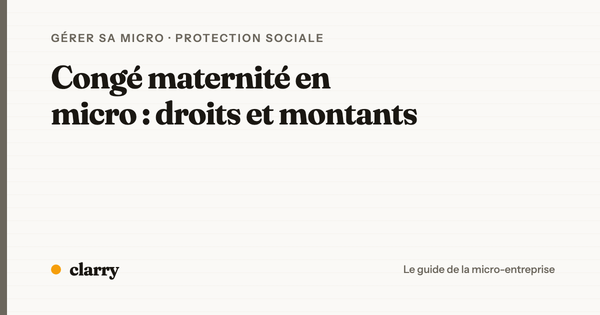 Congé maternité en micro-entreprise : droits, montants et démarches