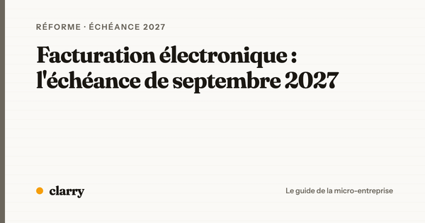 L'obligation d'émettre des factures électroniques au 1er septembre 2027