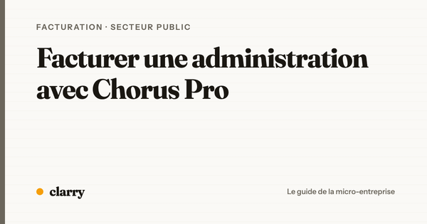 Facturer une administration publique via le portail Chorus Pro